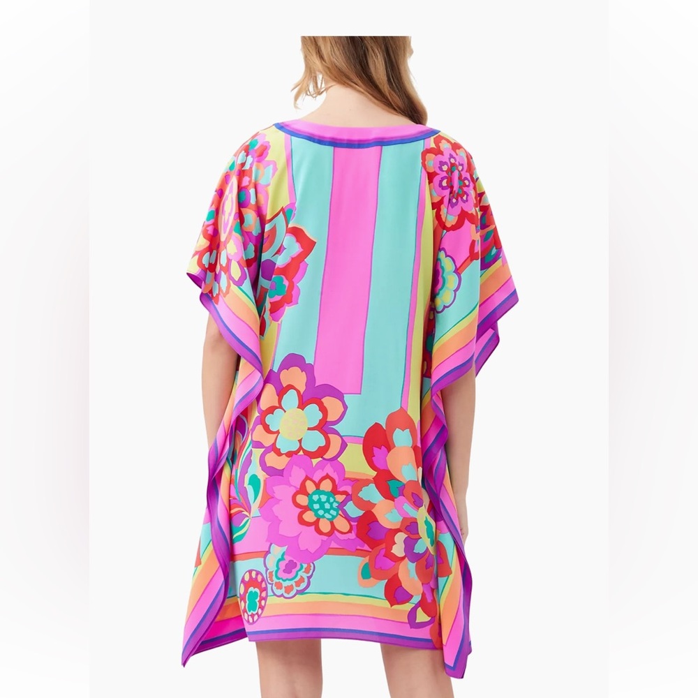 Trina Turk Bright Multi-Color Floral Mini Dress - Picture 5 of 5